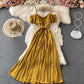 Cute A line dress off shoulder fashion dress  695