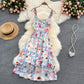 Cute A line floral dress fashion dress  559