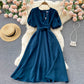 Simple v neck short dress fashion dress  512