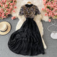 Black lace A line dress fashion dress  506