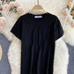 Black A line two pieces dress  666