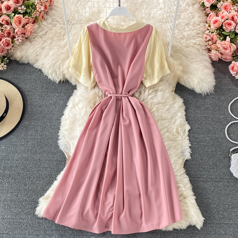 Cute A line short dress fashion dress  635
