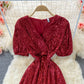 Robe à paillettes irrégulières mignonne et tendance 516