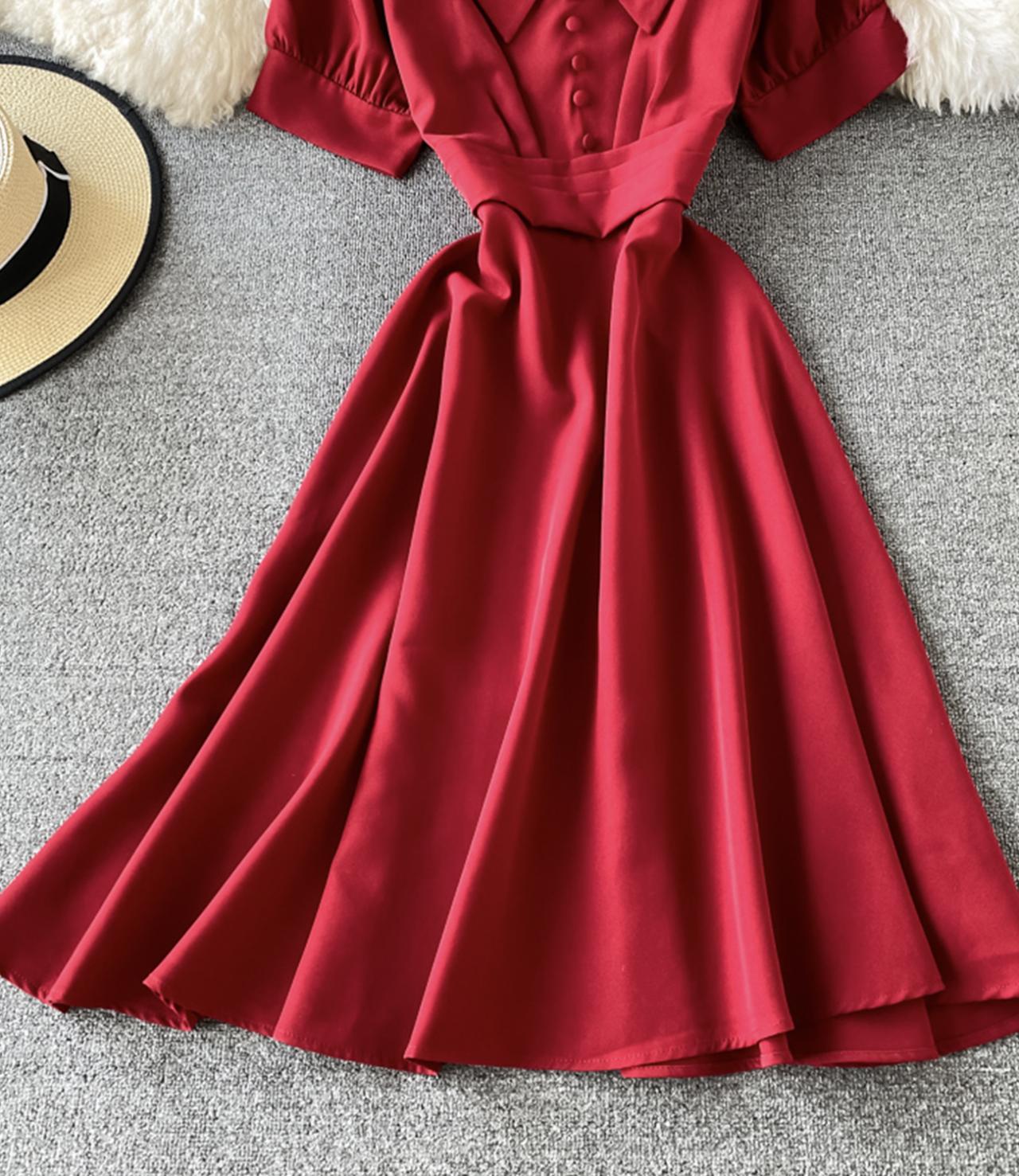Cute A line short dress fashion dress  690