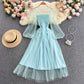 Cute A line tulle long sleeve dress fashion dress  627
