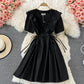 Cute A line v neck short dress fashion dress  549