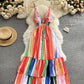 Cute A line v eck short dress fashion dress  692