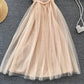 Cute v neck tulle short dress fashion dress  612