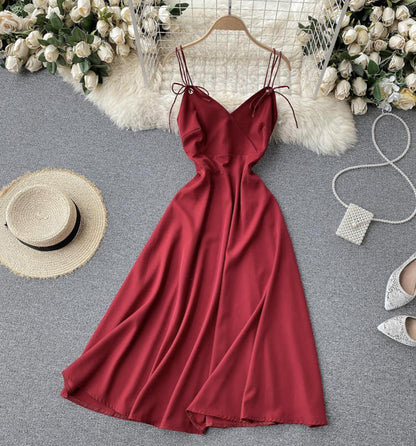 Simple A line short dress fashion dress  678