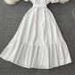 Robe blanche trapèze tendance 621