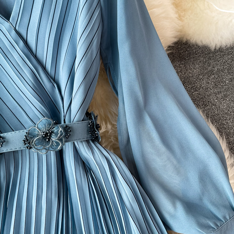 Cute v neck chiffon dress fashion dress  642