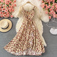 Nettes A-Linie Flora kurzes Kleid Modekleid 402