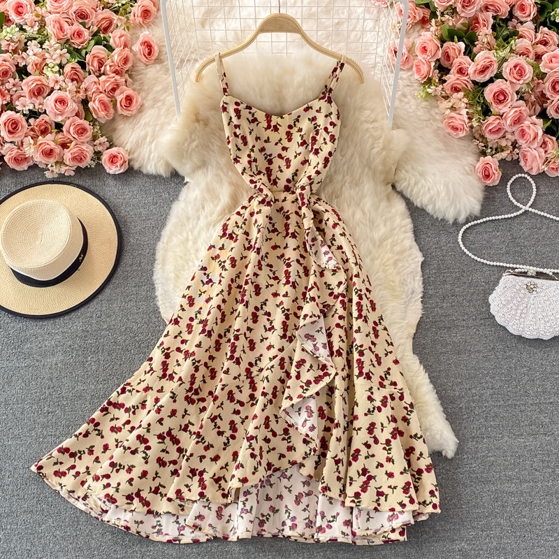 Nettes A-Linie Flora kurzes Kleid Modekleid 402