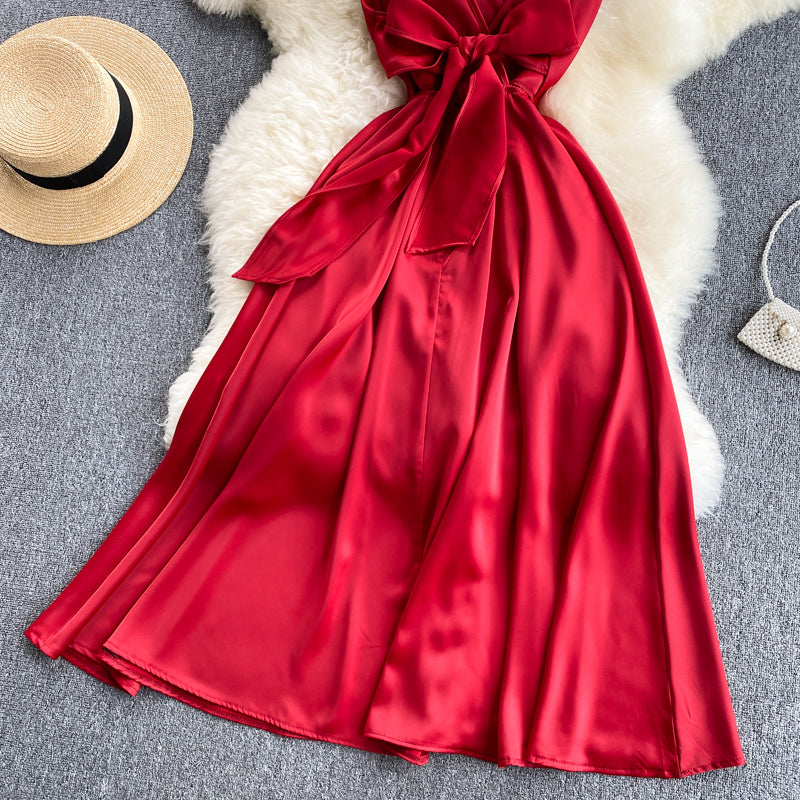 Cute v neck backless dress fashion dress  600