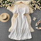 Robe courte transparente à coupe trapèze mignonne, robe tendance 579