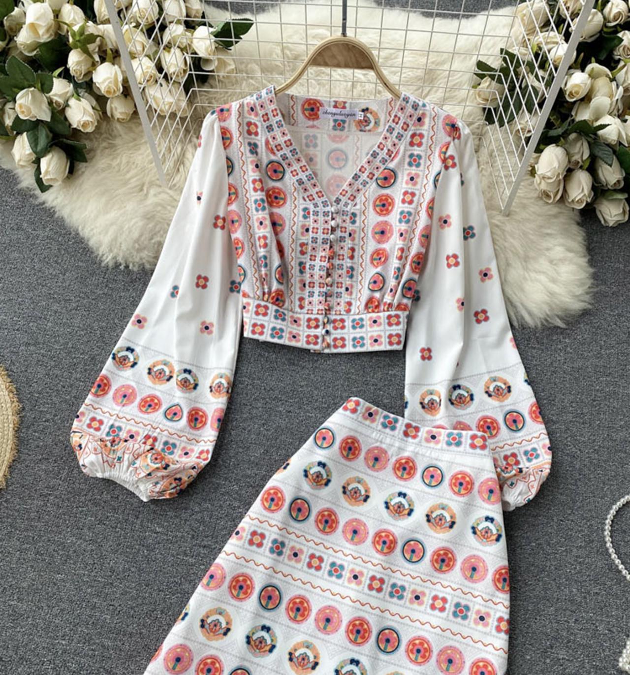 Cute two pieces dress A line fashion dress  686