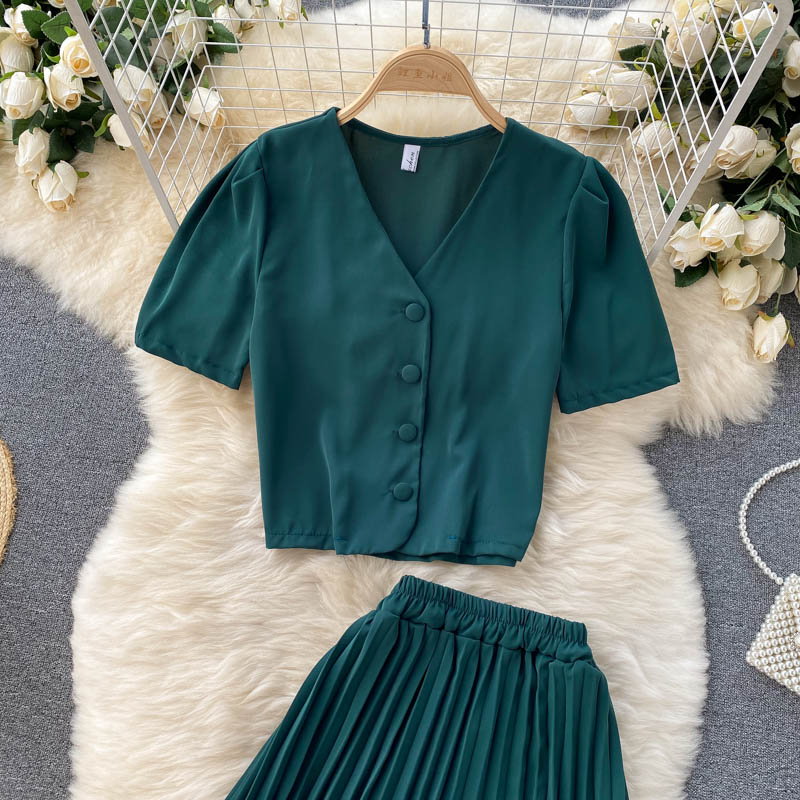 Cute chiffon two pieces dress fashion dress  520