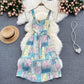 Cute A line floral dress fashion dress  559