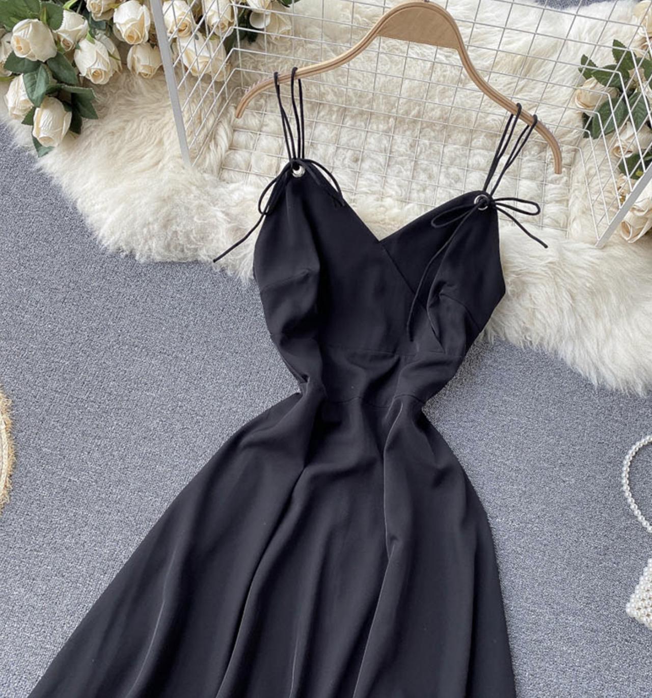 Simple A line short dress fashion dress  678