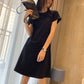 Simple round neck short dress fashion dress  541