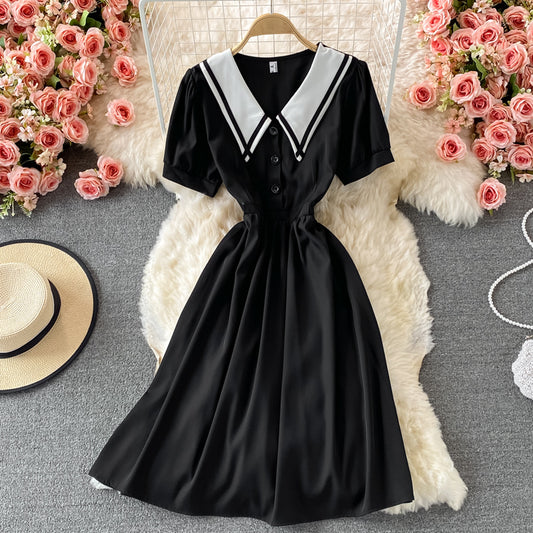 Cute A line short dress fashion dress  531