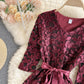 Elegant v neck short A line dress fashion dress  682