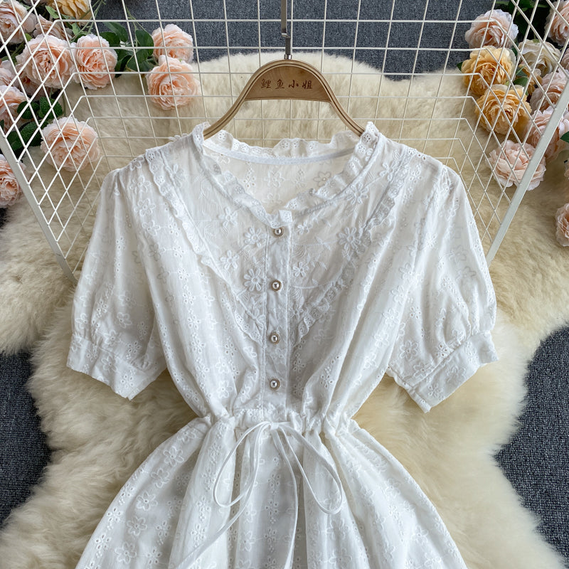 Sweet A line embroidered dress  584
