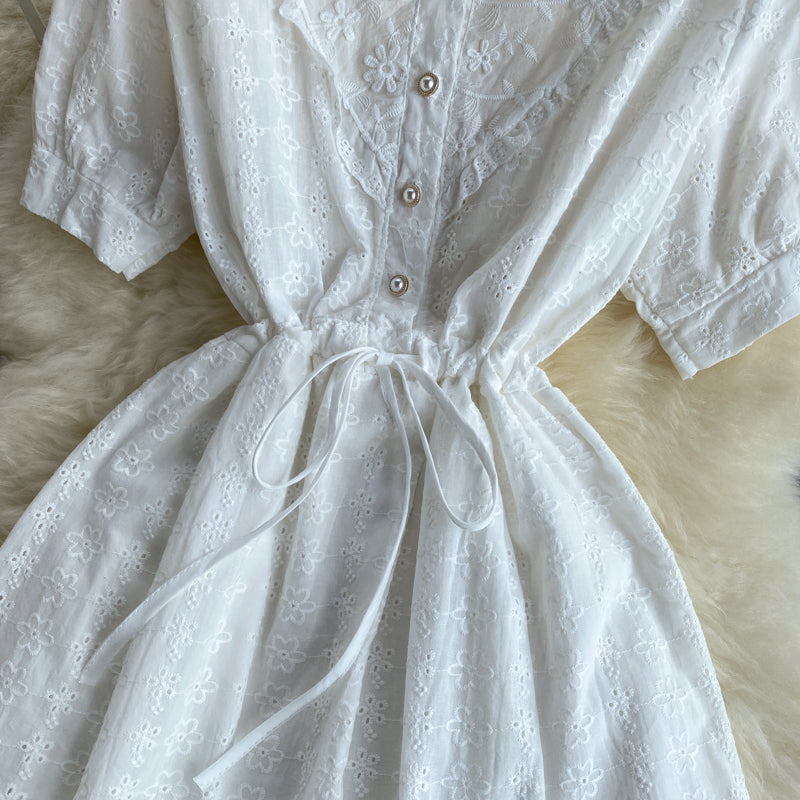 Sweet A line embroidered dress  584