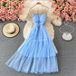 Cute tulle A line dress fashion dress  416