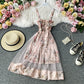 Cute floral A line short dress fashion dress  566