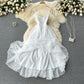 Robe courte en tulle à coupe trapèze mignonne et tendance 494