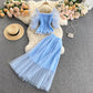 Sweet two-piece tulle dress  591