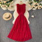 Simple v neck A line dress fashion dress  572