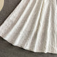 Sweet white puff sleeve dress white A line dress  583