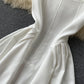 White A line short dress fashion dress  461