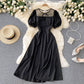 Robe courte transparente à coupe trapèze mignonne, robe tendance 579