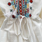 Cute embroidered long sleeve dress  484