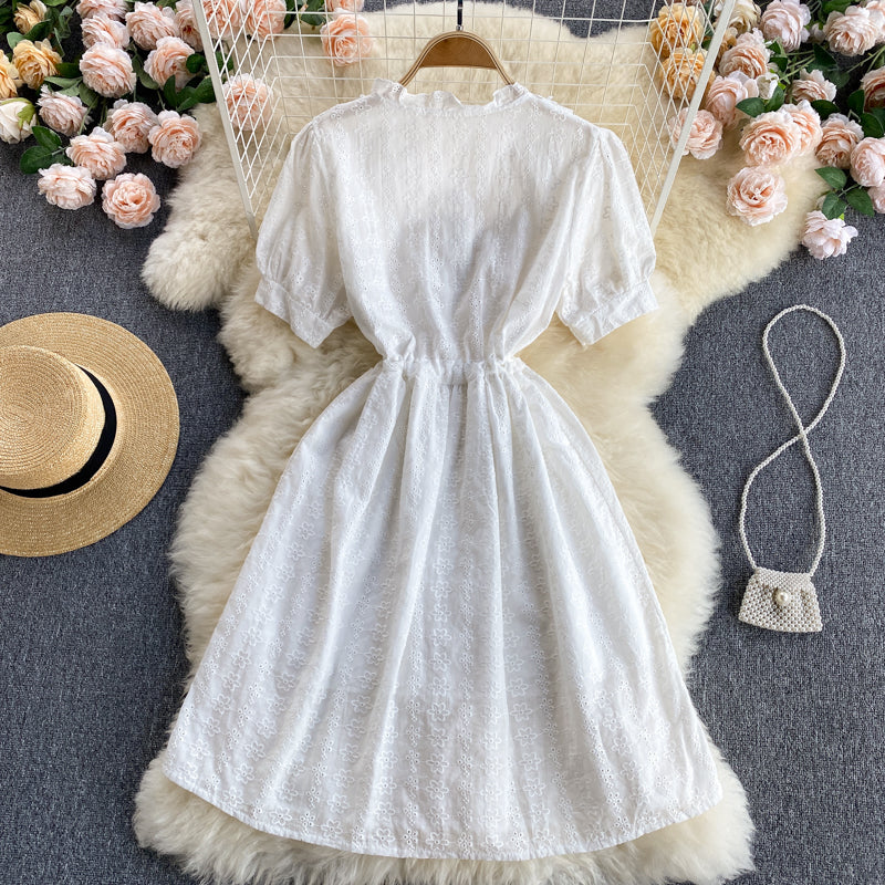 Sweet A line embroidered dress  584