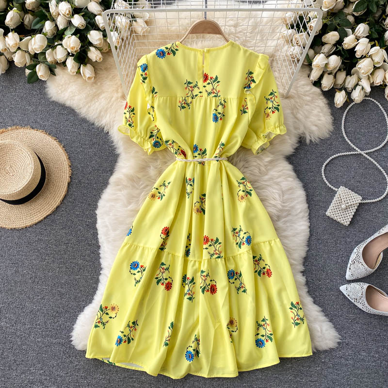Cute lace short A line dress fashion dress  475
