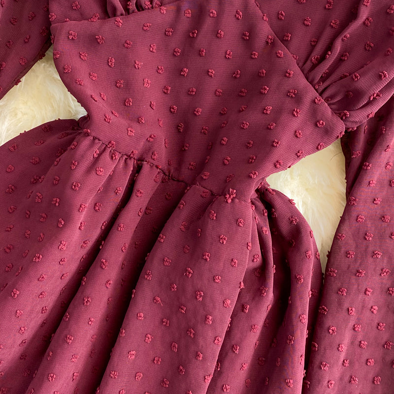 Süßes kurzes Kleid aus Tüll mit V-Ausschnitt, modisches Kleid 474