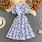 Cute V-neck flower dress fashion dress  573