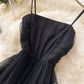 Black A line short dress fashion dress  460