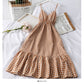 Jolie robe à carreaux à col en V Robe trapèze tendance 500
