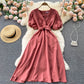 Simple v neck short dress fashion dress  512