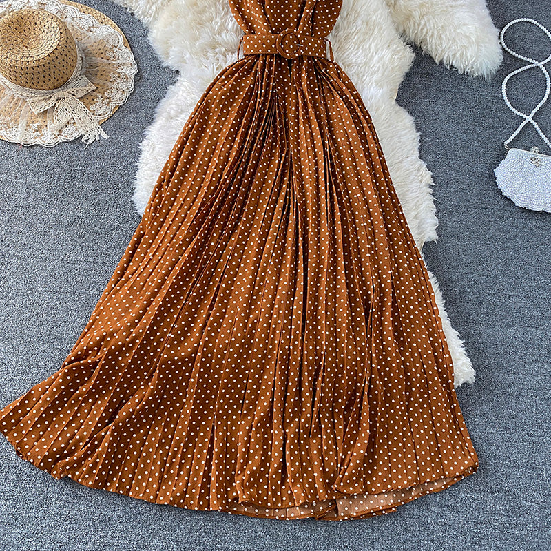 Cute polka dot halterneck dress  458
