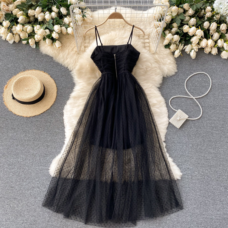 Black A line short dress fashion dress  460