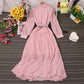 Stylihs chiffon long sleeve dress fashion dress  569