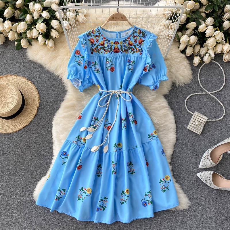Cute lace short A line dress fashion dress  475