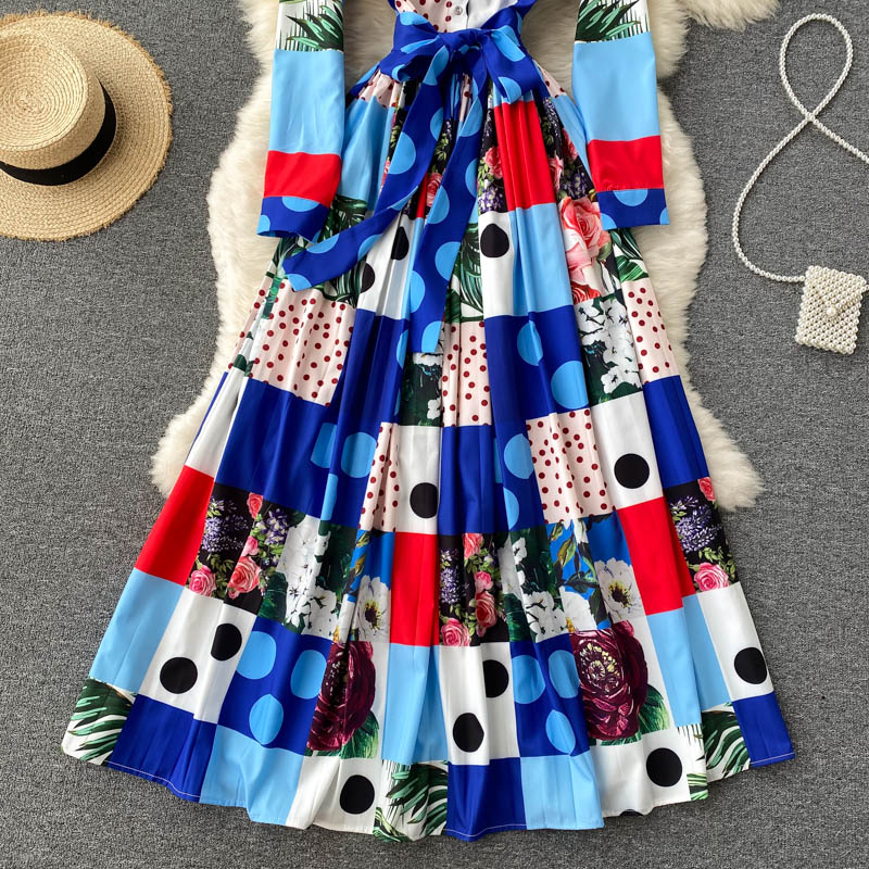 Stylish A line long sleeve dress fashion dress  464