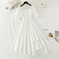 Cute irregular A line dress fashion dress  477